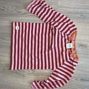 Wildflowers Pink and Brown Striped Kids Top
